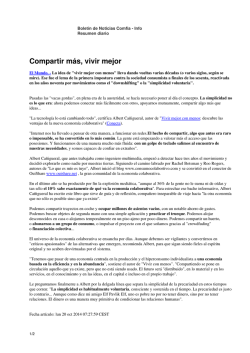 Compartir m&aacute;s, vivir mejor - ccoo-servicios.info