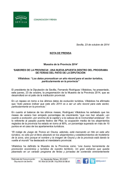 10-231014 Np Muestra de la Provincia 2014 - Diputaci&oacute;n de Sevilla