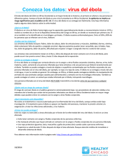 El brote del &eacute;bola del 2014 en &Aacute;frica Occidental es - City of Chicago