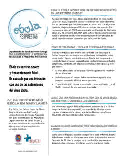 A la fecha, los &uacute;nicos casos de Ebola diagnosticados en los Estados