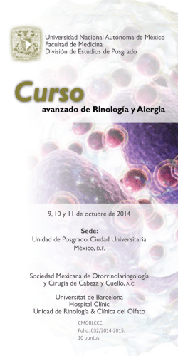 avanzado de Rinolog&iacute;a y Alergia Curso - smorlccc