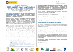 GESTI&Oacute;N H&Iacute;DRICA y PLANIFICACI&Oacute;N ESTRAT&Eacute;GICA DEL