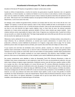 Actualizando la f&oacute;rmula para TPI, Todo es sobre el - Alta Genetics