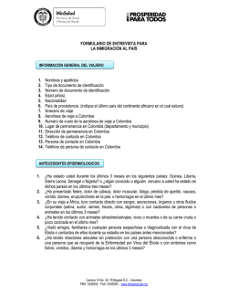 formulario inmigracion ebola