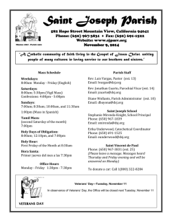 Read more in our bulletin - St. Joseph Parish