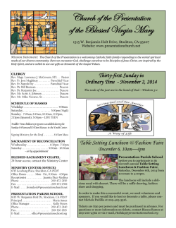 November 2, 2014 - Church of the Presentation