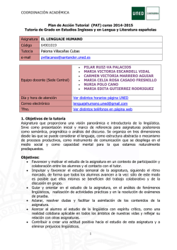 el lenguaje humano - pruebas - UNED