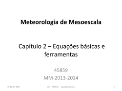Meteorologia de Mesoescala Cap&iacute;tulo 2 &ndash; Equa&ccedil;&otilde;es b&aacute;sicas - Torre