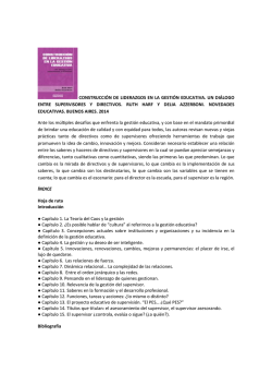 construcci&oacute;n de liderazgos en la gesti&oacute;n educativa. un - Cedoc