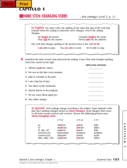 CAP&Iacute;TULO 1 MORE STEM-CHANGING VERBS