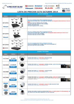 LISTA DE PRECIOS CCTV OCTUBRE 2014