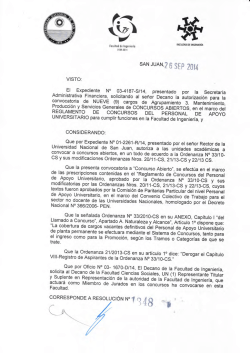 Res. N&ordm; 1348 - Universidad Nacional de San Juan