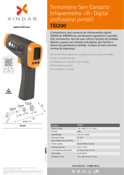 Term&oacute;metro Sem Contacto Infravermelho &ndash;IR- Digital - xindar