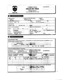 HOJA DE VIDA - Ministerio de Educaci&oacute;n Nacional