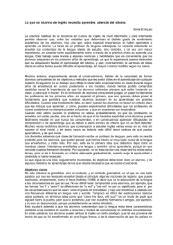 Lo que un alumno de ingl&eacute;s necesita aprender, adem&aacute;s del idioma