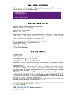 Alojamiento con descuentos para asistentes al V CICYTAC 2014