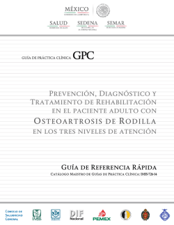 Prevenci&oacute;n, Diagn&oacute;stico y Tratamiento de Rehabilitaci&oacute;n en el