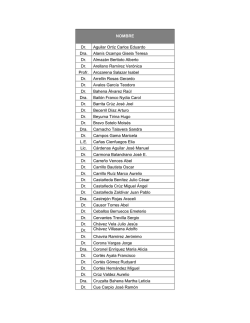NOMBRE Dr. Aguilar Ort&iacute;z Carlos Eduardo Dra. Alan&iacute;s Ocampo