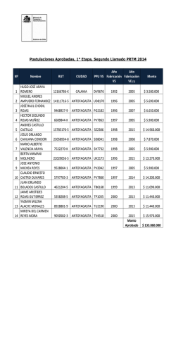 Resultados Etapa 1 Segundo Llamado Anexos