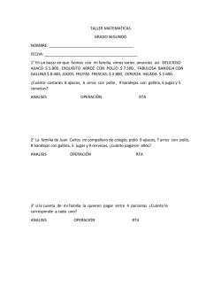 TALLER MATEMATICAS GRADO SEGUNDO NOMBRE: FECHA: