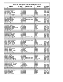 NOMBRE # CARNE ESPECIALIDAD IDIOMAS - Costa Rica