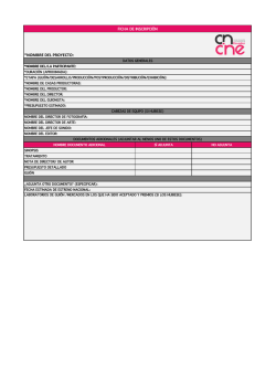 *NOMBRE DEL PROYECTO: - CNCINE