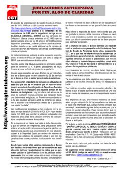 JUBILACIONES ANTICIPADAS POR FIN, ALGO - CGTenTuBanco
