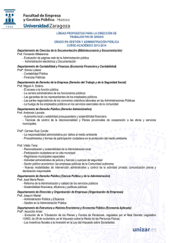 L&Iacute;NEAS PROPUESTAS PARA LA DIRECCI&Oacute;N DE TRABAJOS FIN