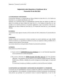 Promoci&oacute;n Fin de A&ntilde;o 2014 - Citi Costa Rica