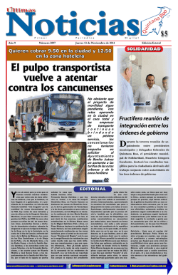 $ 5 Por un futuro sustentable en Solidaridad - Ultimas Noticias