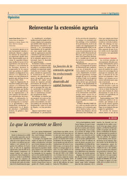 Reinventar la extensi&oacute;n agraria, publicado por Joaqu&iacute;n Olona en