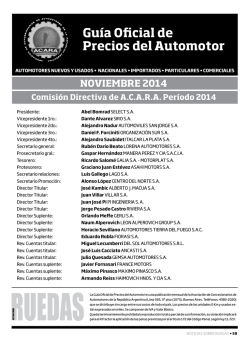 Gu&iacute;a Oficial de Precios del Automotor - Noticias Sobre Ruedas