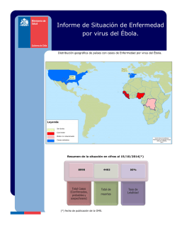 Informe de Situaci&oacute;n de Enfermedad por virus del &Eacute;bola.