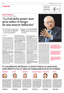 &ldquo;La Fed debe poner m&aacute;s peso sobre el riesgo de una - Papel Digital