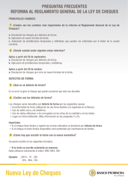 Nueva Ley de Cheques - Banco Pichincha