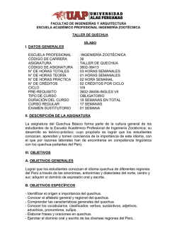 i. datos generales escuela profesional : ingenier&iacute;a zoot&eacute;cnica