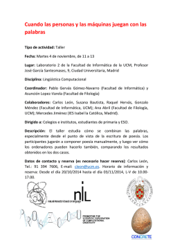 Cuando las personas y las m&aacute;quinas juegan con las palabras