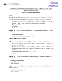 Temario para aspirantes a beca - Escuela El Sembrador