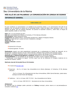 Seu Universit&agrave;ria de la Marina - Universidad de Alicante