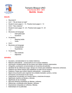 Temario Bloque UNO Quinto Grado