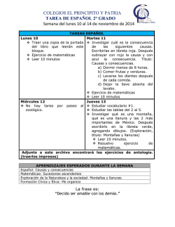 COLEGIOS EL PRINCIPITO Y PATRIA TAREA - Colegio Principito
