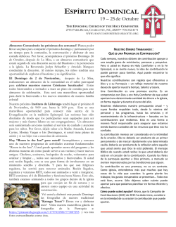 ESP&Iacute;RITU DOMINICAL - The Episcopal Church of the Holy Comforter