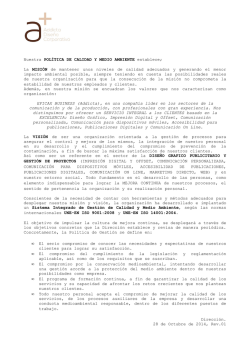 Politica Calidad y Medio Ambiente - Addicta