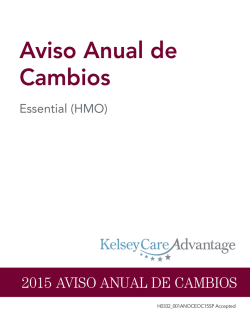 2015 Aviso Anual De Cambios - KelseyCare Advantage
