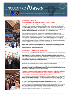 convivencia escolar eje importante de nuestro proyecto educativo