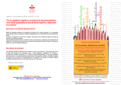 De la Ling&uuml;&iacute;stica Cognitiva a la instrucci&oacute;n del procesamiento: c&oacute;mo