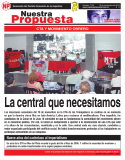 Nuestra Propuesta - Partido Comunista de la Argentina