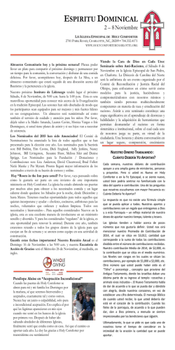 ESPIRITU DOMINICAL - The Episcopal Church of the Holy Comforter