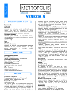 Ciclo de aplicaci&oacute;n Venezia S - Metropolis