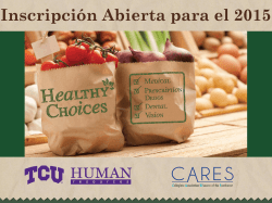 Inscripci&oacute;n Abierta para el 2015